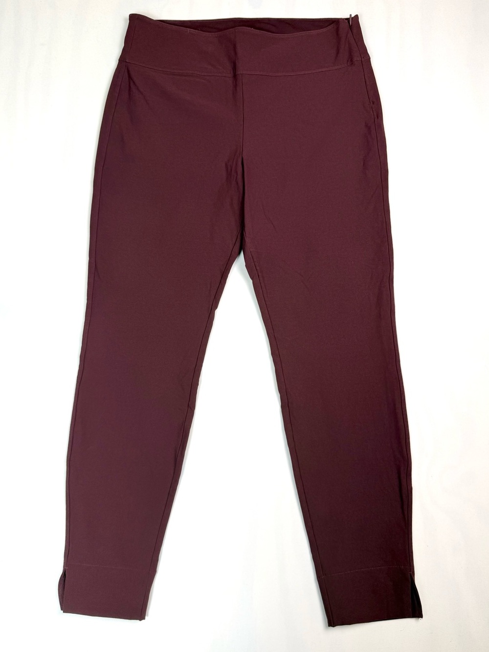 Athleta Wander Slim Ankle Pants Women’s 14 Burgundy Stretch Travel Work